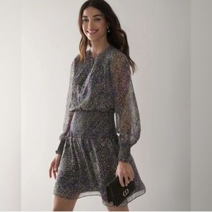 White House Black Market - Smocked Blouson Dress. Size XL